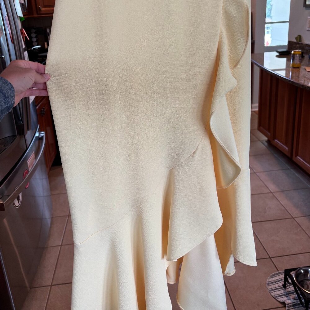 XScape Midi Yellow Ruffled dress - Picture 3 of 7